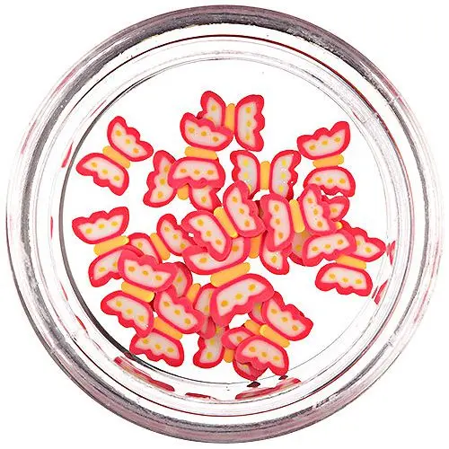 Fimo okraski - metuljčki, rdeče-beli